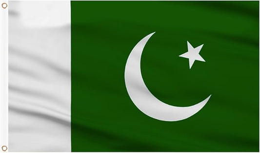 AhfuLife Pakistan Flag 3x5 Ft, Large Pakistan National Flags foe Outside - Double Side with Brass Eyelets for Olympic Party Decorations, Bar Garden Street Decoration Indoor Outdoor