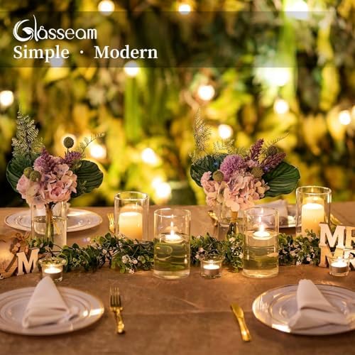 Glasseam Cylinder Vases for Centerpieces, 6Pcs Clear Glass Vase for Flowers - Image 6