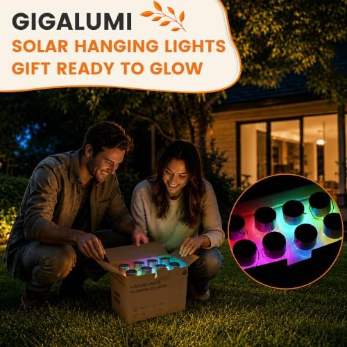 GIGALUMI Solar Hanging Lights Outside Solar Christmas Decoration Light 24Pc - Image 6