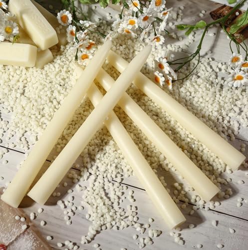 White Beeswax Taper Candles,Non-Toxic Bees Wax Candle for Home,8Inch,18Pack - Image 6