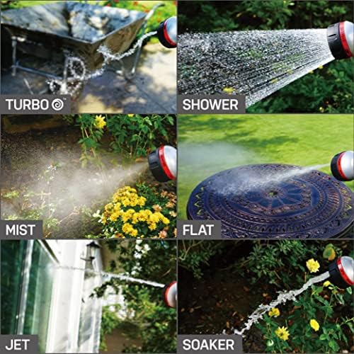 Eden Metal Straight 6-Pattern Hose Nozzle: Thumb Operated, Cyclonic Turbo - Image 4
