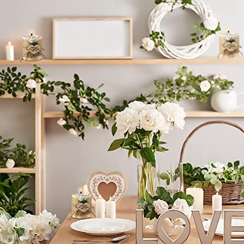 Treela 12 Pcs Wood Tealight Candle Holders Wedding Favors,Natural Color - Image 6
