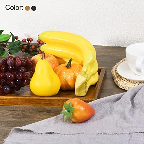 PATIKIL Wood Serving Tray 12 Inch, Square Decorative Platter for Home Decor Kitchen Table Candle Holder, Black - Image 5