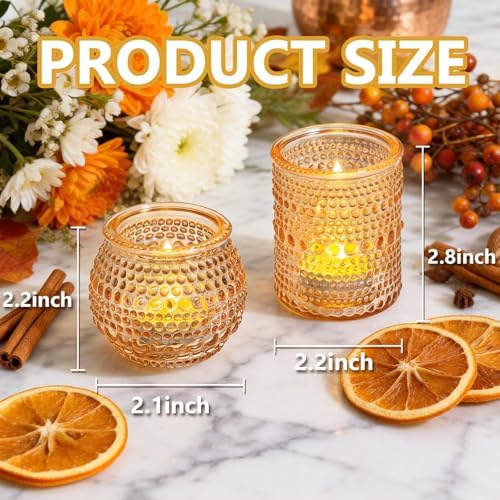 Rubtlamp 24pcs Gold Votive Candle Holder, Two Size Tea Light Candle Holders, Glass Candle Holder for Table Centerpiece, Wedding, Baby Shower, Birthday and Home Decorations - Image 2