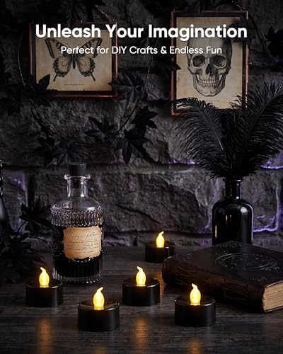 Homemory 50-Pack Black Flameless Battery Tealight Candles, 200+ Hours - Image 6