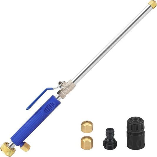 Jet Nozzle for Garden Hose, High Pressure Washer Hose Nozzle, Power Washer Wand with 2 Different Nozzles and Hose Quick Connectors for Car Washing, Garden Cleaning, Patio (Blue)