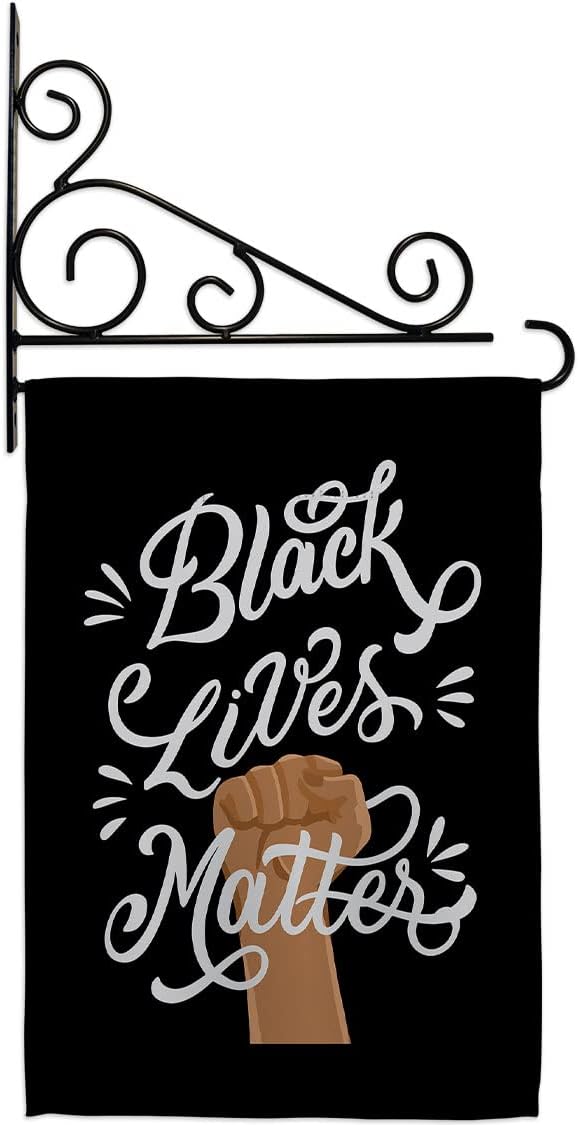 Stop Racism Wall Art Home Decor Banner Room Flag Pole Patio Lawn Garden Outdoor Decorations Indoor Tapestry Yard Signs Black History Month BLM African Americans Heritage Made in USA