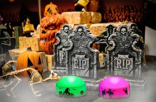 6 PCS Color Changing Halloween LED Pumpkin Candle Lights with Remote and Timer, Colored Battery Operated Jack-O-Lantern Light for Outdoor Halloween Flameless Pumpkin Home Decorations - Image 3