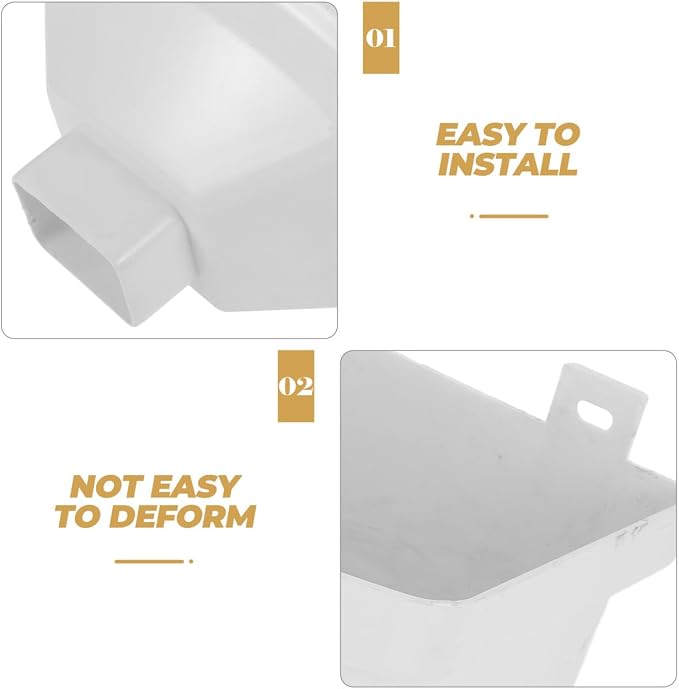 Housoutil Downspout Adapter Rain Gutter Diverter Rainwater Collection Barrel Connector for Roof Drainage Outdoor Use 10.86X9.05X6.92In
