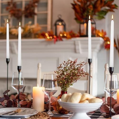 WPONSZU 50 Pack White Taper Candles, 7-8 Hours Burn Time, Unscented, Smokeless and Dripless, 4/5 x 10 Inch for Christmas,Household,Dinner,Wedding,Valentine's Day,Party and Home Décor Candlesticks - Image 3