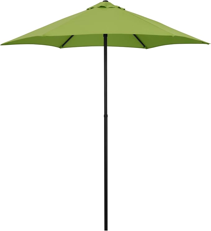Sunline 7.5 ft Patio Umbrella with Crank & Push Button Tilt, Outdoor Market Umbrella with UV Protection & Wind Vent, Metal Frame for Deck, Pool & Table, Lime