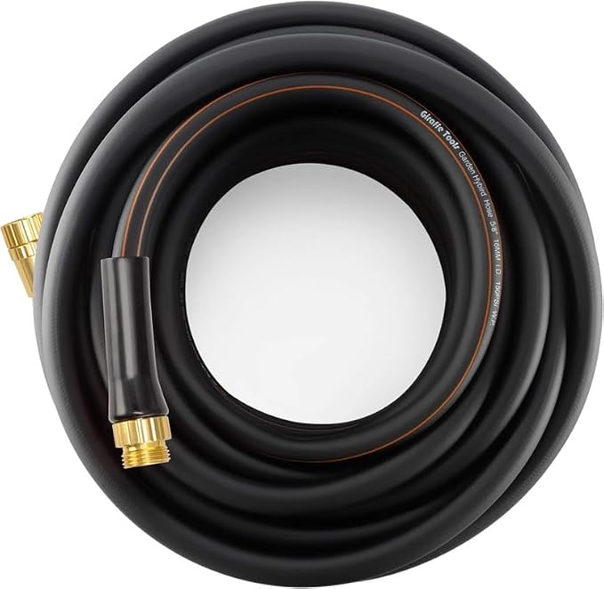 Giraffe Tools Garden Hose 50ft x 5/8", Water Hose Heavy Duty, Flexible, Lightweight Hybrid Hose, Male to Female Fittings
