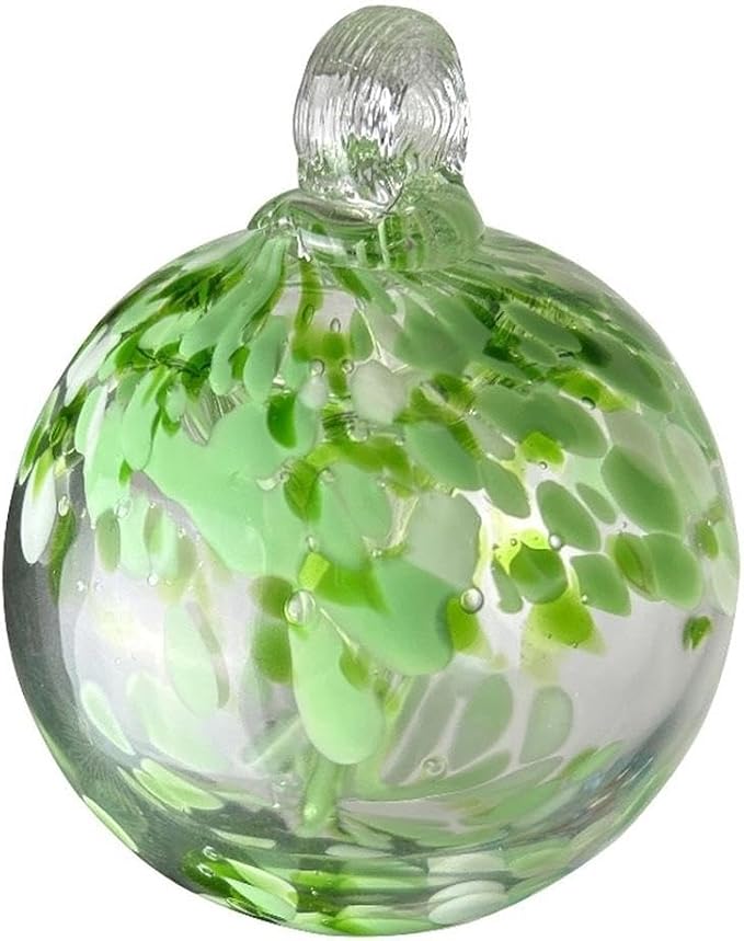 Dale Tiffany Hand Blown Glass, 4" Diameter Celtic, Tree of Life Collection, Witch Globe Hanging Garden Indoor/Outdoor Decorative Ornament Gazing Ball