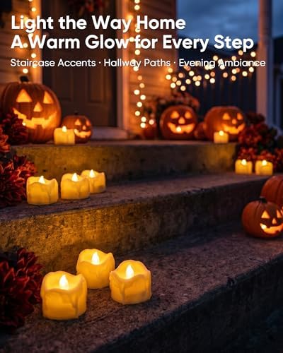 Homemory 24-Pack Remote Flameless LED Battery Tea Light Candles, 400+Hrs - Image 5