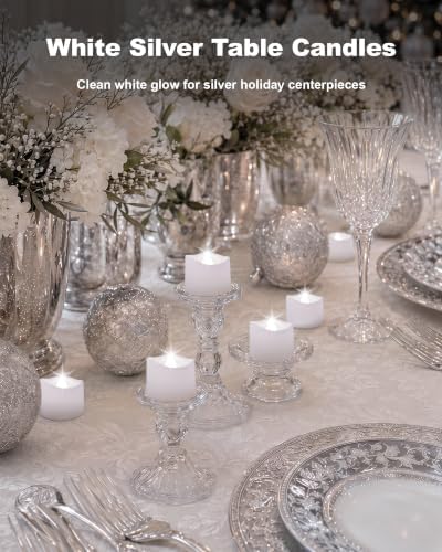 Homemory 50-Pack Flameless Tea Lights Candles Battery Operated, 200+ Hours - Image 5
