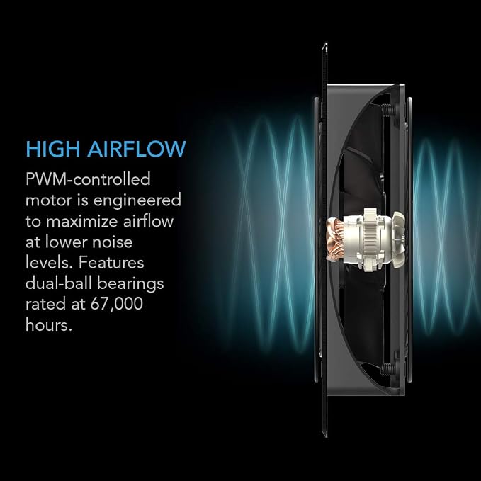 AC Infinity AIRTITAN T7 Ventilation Exhaust Fan 12 ". | With WiFi Temperature Humidity Controller, EC Motor for Crawl Spaces, Basements, and Garages