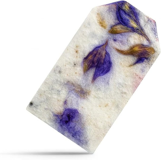 50Pcs Plantable Purple Seed Paper Tags with Wildflower Seeds, Writable & Plantable Present for Moms, Plant Lover, Teachers, Ideal for Weddings, Baby Shower Favors, Memorial, & Celebrations