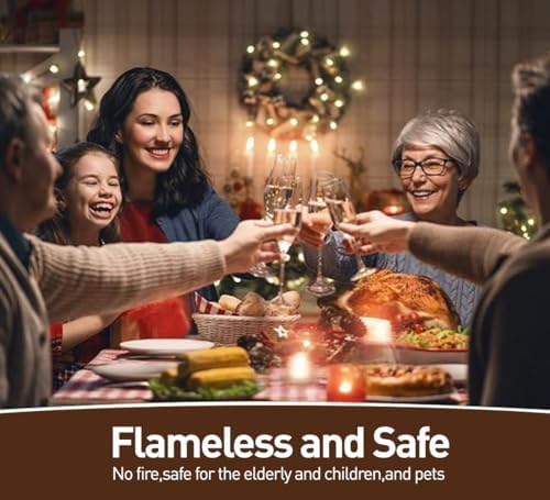 KSWING Upgraded Real Wax LED Flameless Taper Candles with Remote, 6 PCS Ivory Dripping Candlesticks Battery Operated 3D Flickering - 9.6" Long Realistic Fake Candle Sticks for Home/Wedding/Xmas Decor - Image 6