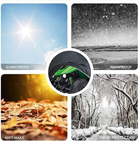 Waterproof ATV Cover,Small 420D Heavy Duty Quad Cover Protects 4 Wheeler from Snow Rain or Sun