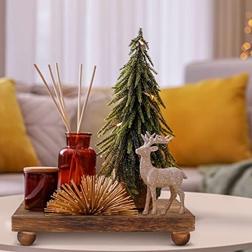 Amyhill Wood Pedestal Stand Riser Decor,Classic,Dark Brown,9 X 6 Inch - Image 5