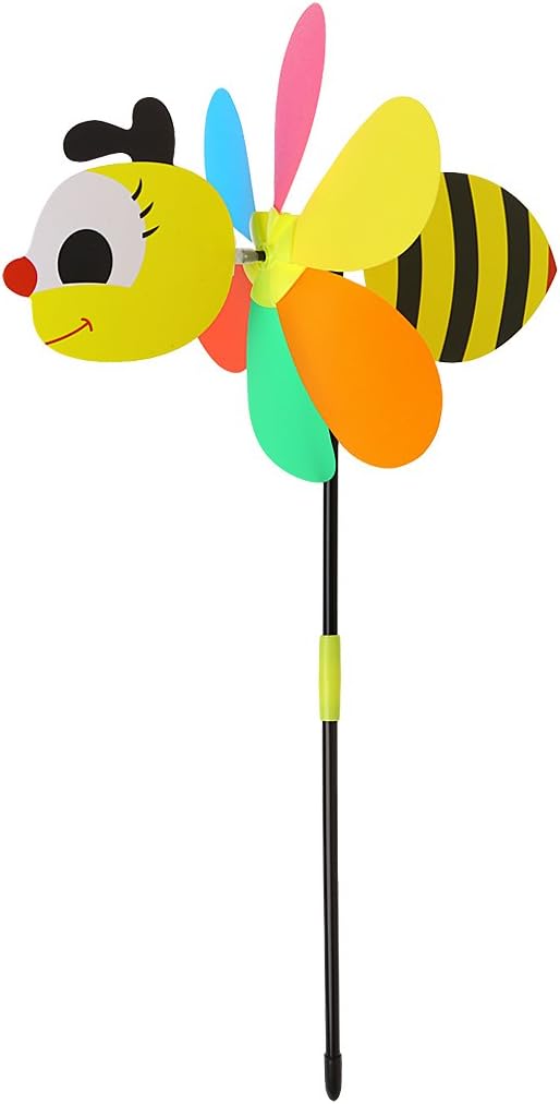 New Sell 3D Large Animal Bee Windmill Wind Spinner Whirligig Yard Garden Decor Outdoor Decorations for Patio Wall Metal