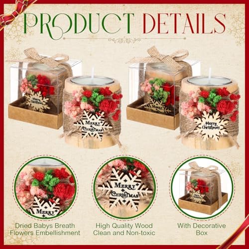 Mtlee 20 Sets Baptism Candle Favors for Guests, Multicolor, Snowflake - Image 5