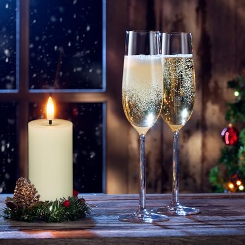 Votive Flameless LED Candles Battery Operated with Remote Timer, Ivory - Image 6