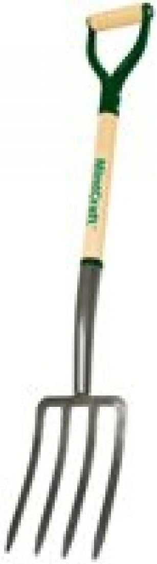 MINTCRAFT 33284 4-Tine Wooden Handle Spading Fork
