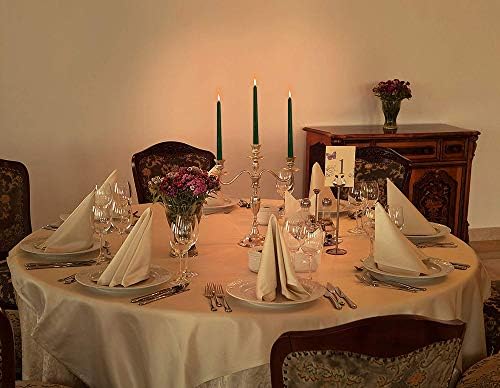 Hyoola 12 Pack Tall Taper Candles - 14 Inch Hunter Green Dripless, Unscented Dinner Candle - Paraffin Wax with Cotton Wicks - 12 Hour Burn Time - Image 5