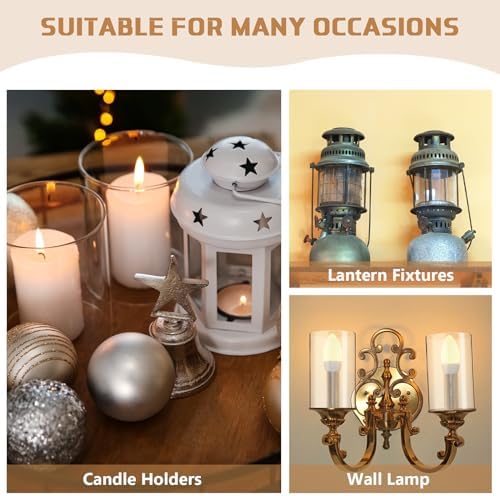 Yaomiao 6 Pcs Hurricane Glass Candle Holders Sleeve, 2.95 x 6 Inch - Image 3