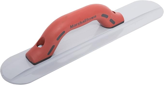 MARSHALLTOWN Round End Magnesium Hand Float, 16 x 3/8 Inch Mag Float with Standard DuraSoft Handle, Eliminates Marks, Provides Smooth Finish, Assembled in USA, Concrete Tools, 143D