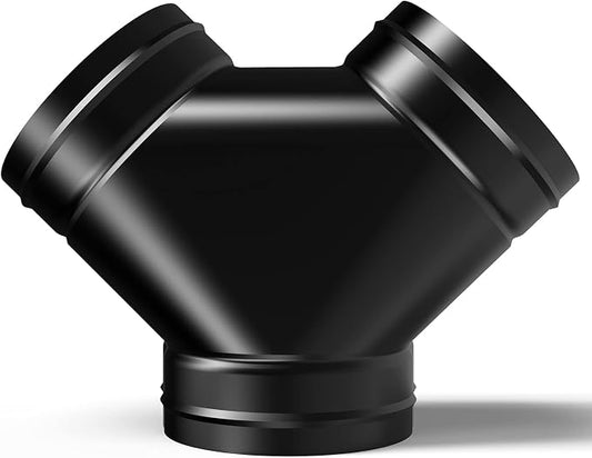 AC Infinity 3-Way Duct Splitter, 6 x 6 x 6” Exhaust Pipe Splitter | Y Connector, for Dryers and Vent Hoses