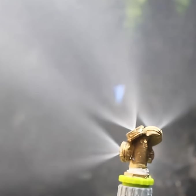 Misting Nozzle,Heavy Duty Garden Hose Nozzle, Adjustable Water Spray Pattern From Powerful Jet To Mist,Ideal For Misting Delicate Plants (4-Hole, 1)
