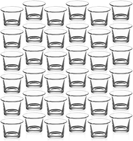Royal Imports Hanging Oyster Glass Votive Candle Holders 2" Tall, Set of 36 by RoyalImports