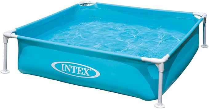 Intex - mini Frame Pool - Blue 122 x 122 cm | pool with galvanized steel frame 155 x 630 x 170 cm 4.2 kilograms turquoise