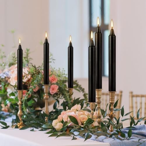 YOROXRG Set of 40 Black Candles – Spell Chime Candles for Halloween, Rituals, Prayer, Birthdays, Meditation, Altar - 4 Inch Tall, Unscented - Image 2