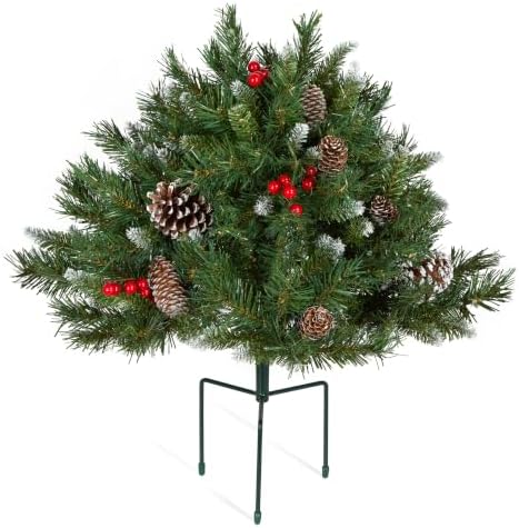 National Tree Company 18in Pre-Lit Frosted Berry Christmas Urn Filler by Unknown