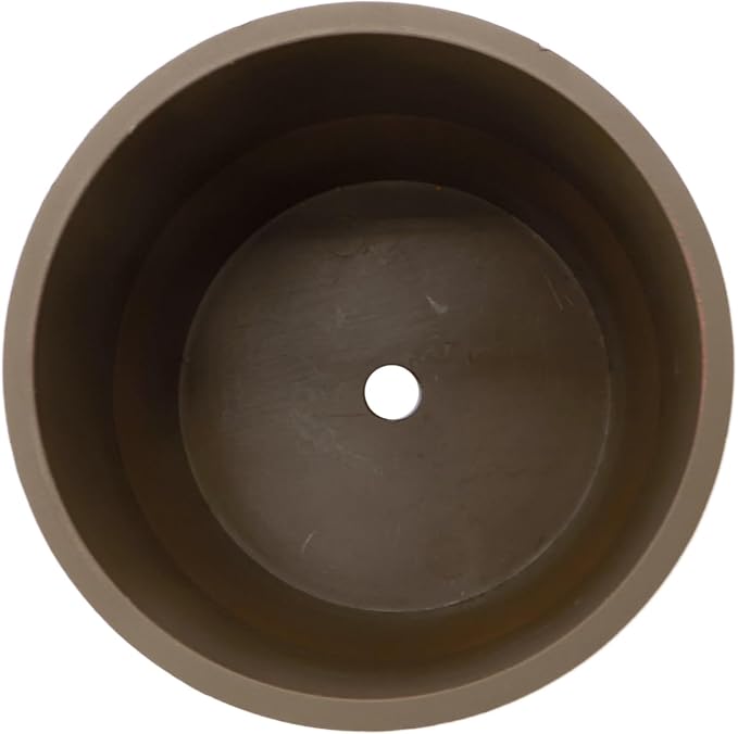 The HC Companies 3 Inch Sprite Mini Succulent Pot 3"x3"x2.50Inch in Artisan Taupe with Copper Bottom Color
