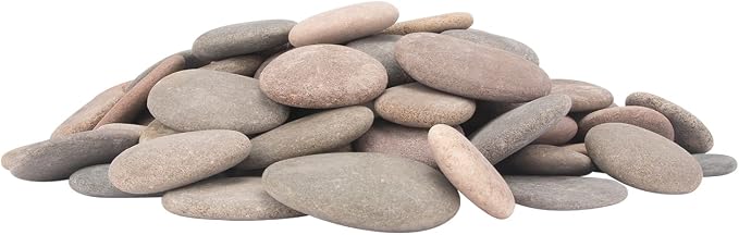 About 100 Pcs Painting Rocks, 2.2"-3.5", Flat, Smooth - River, Craft, DIY Stones, 18 Pounds