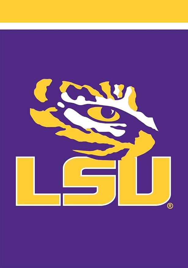 LSU Fighting Tigers House Flag NCAA Licensed 28" x 40" Briarwood Lane