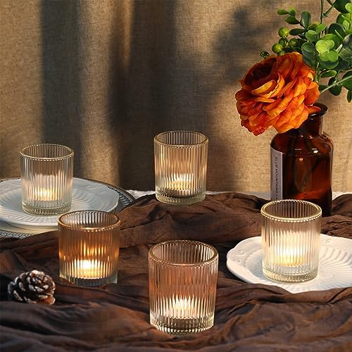 24 Pack Votive Candle Holders, Clear Tea Lights Candle Holder for Wedding - Image 4