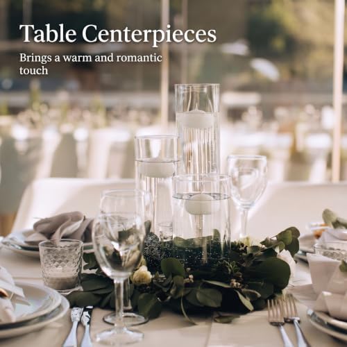 6 Pcs Hurricane Glass Candle Holders for Pillar Candle Clear Cylinder Vases - Image 5
