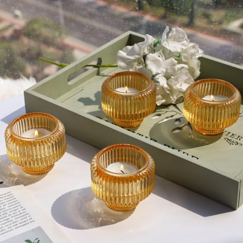 Woho 8pcs Gold Candle Stick Candle Holder, Votive Candle Holder for Home - Image 3