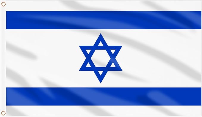 AhfuLife 2 Pcs Israel Flags 3 x 5 Ft, Large Israel Flags for Outside - Double Side with Brass Eyelets for Olympic Party Decorations Indoor Outdoor