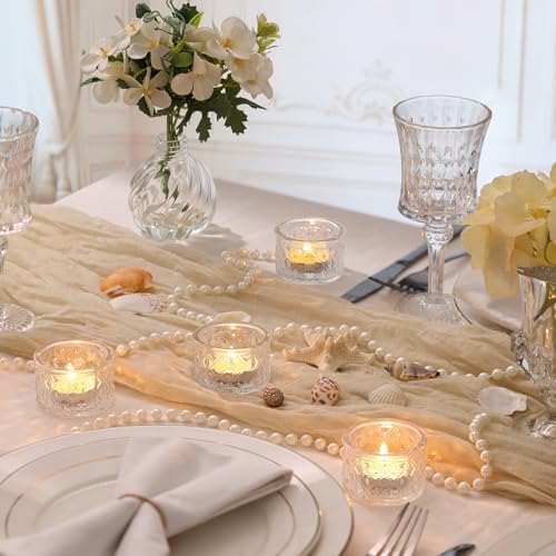 24 Pack Clear Tealight Candle Holders, Glass Votive Candle Holders Bulk - Image 3