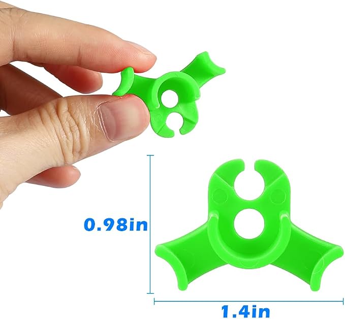 LucyPhy 60 Pack Plant Bender Angle Adjustable Plant Training Clips Low Stress Training Clips 90 Degrees Plant Stem(Circle Style,Green)