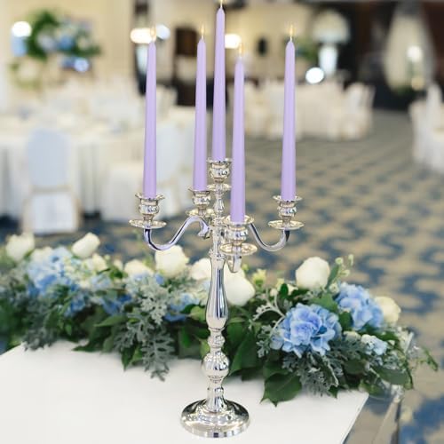 MTLEE 16 Pcs 10 Inch Taper Candle Sticks Smokeless Unscented, Light Purple - Image 6