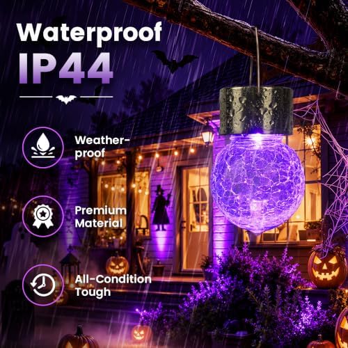 GIGALUMI Solar Hanging Lights Outside Halloween Decoration Lanterns 8 PC - Image 2