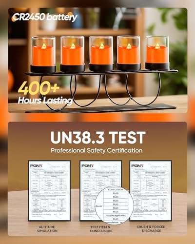 Homemory Orange Flameless LED Votive Tealight Candles & Timer Remote,12Pack - Image 7