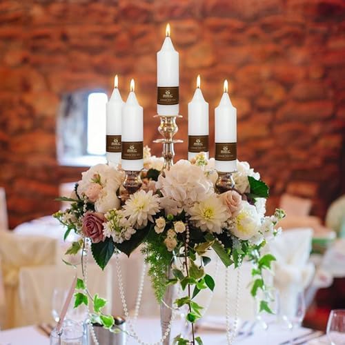 White Short Taper Candle Candle Sticks, 5 Inch Mini Pillar Candles Small Taper Candles, 4PCS Handmade Unscenteds Candlesticks for Festive, Party, Spell, Wedding, Home Decor - Image 5
